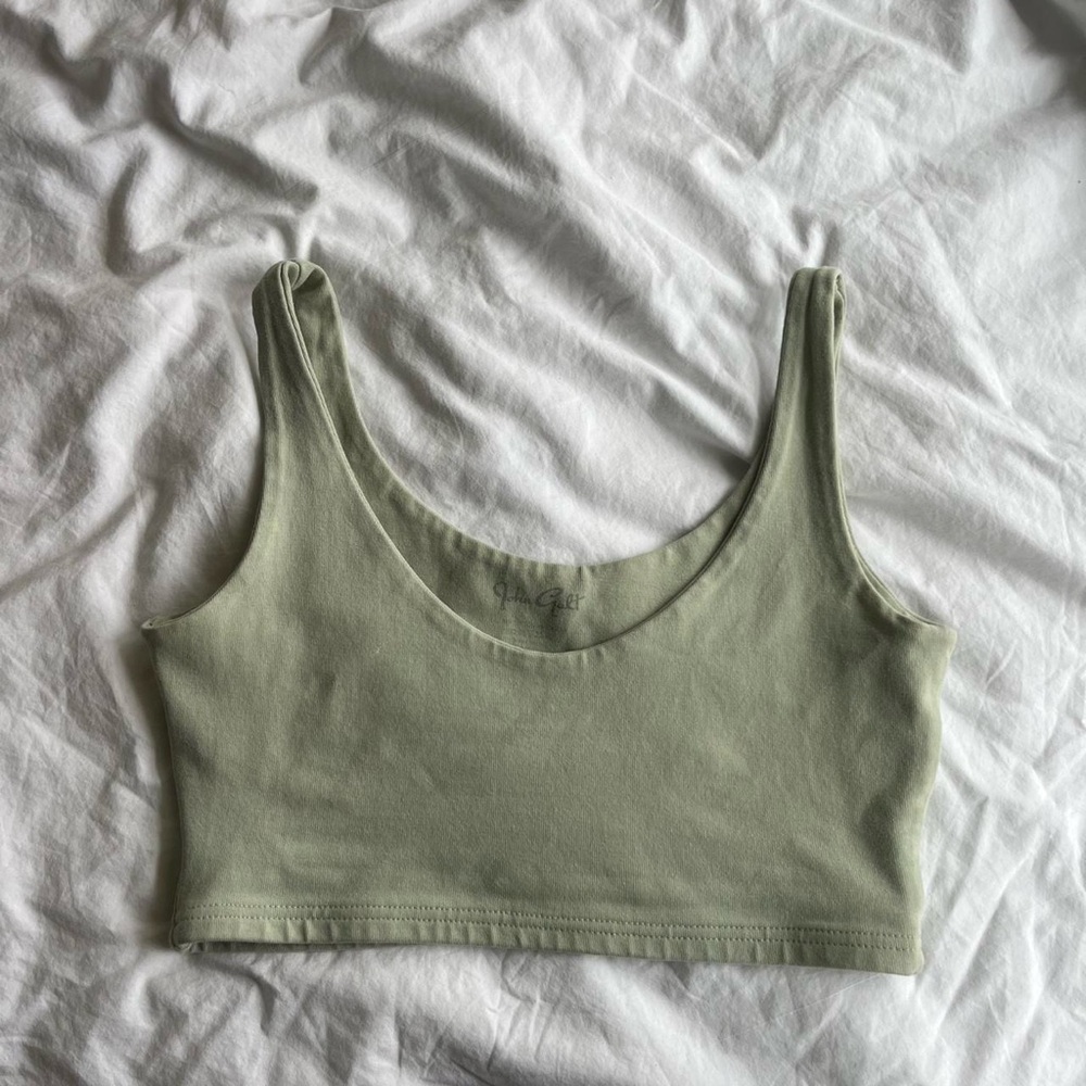 Brandy Melville green cropped tank top